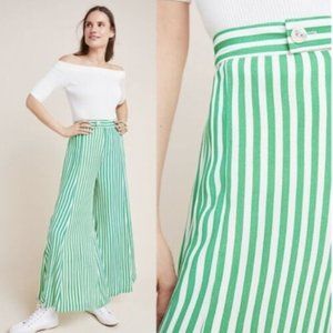 Anthropologie Mackenzie Striped Wide Leg Palazzo Trousers